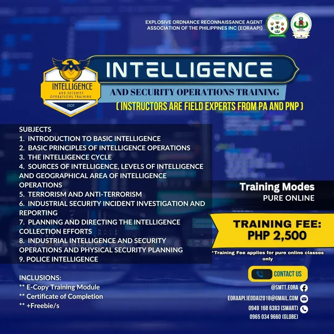 Intelligence and Security Operations Training