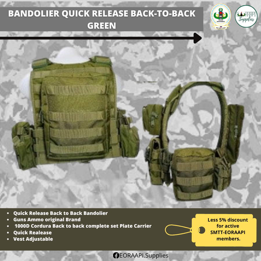 bandolier quick release back to back green